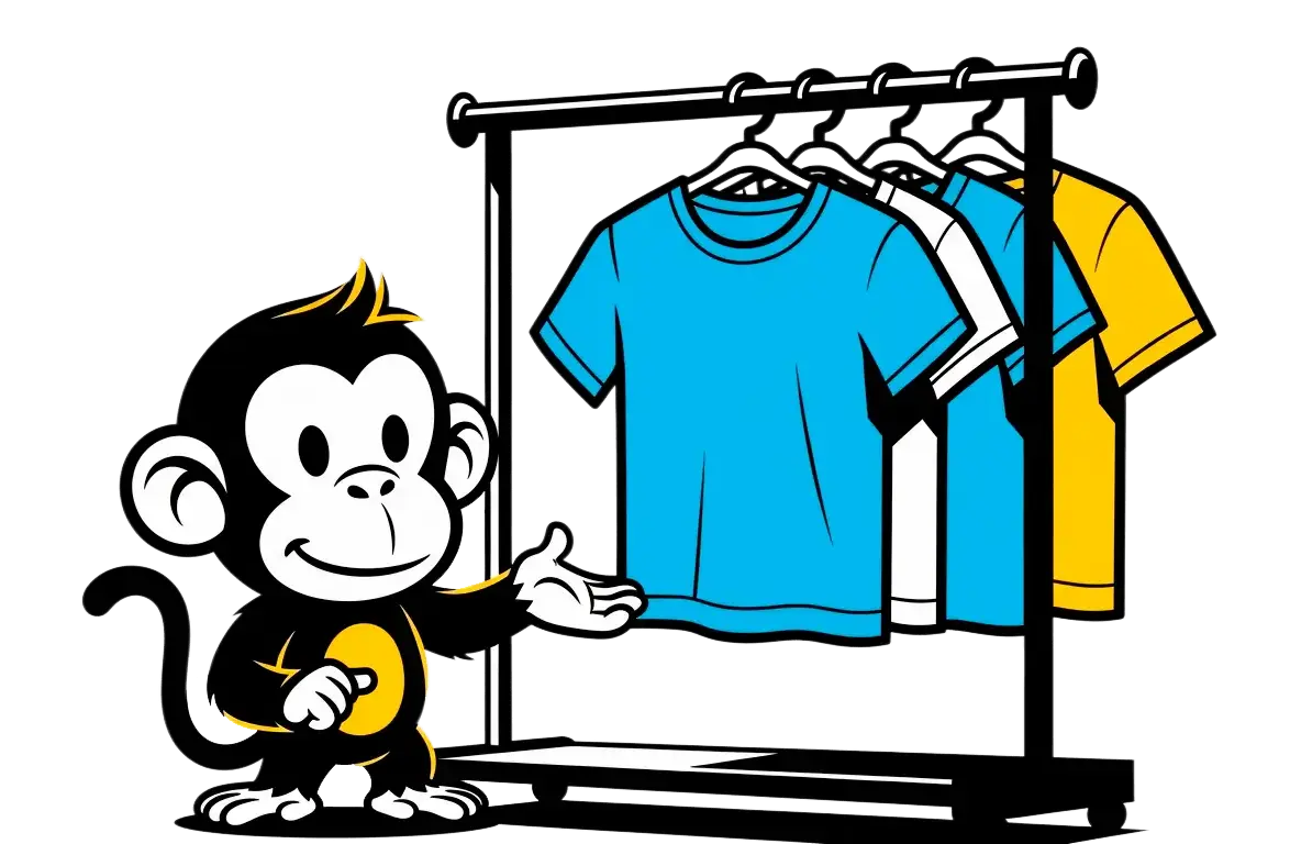 Monito ilustracion monito con playeras